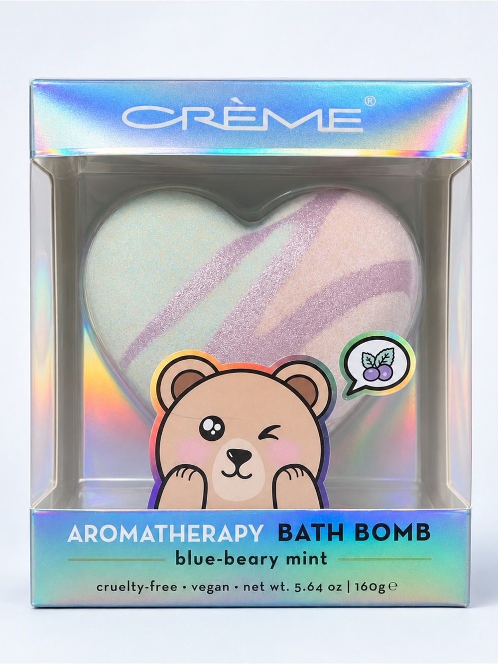 The Crème Shop Blue-Beary Mint Aromatherapy Bath Bomb